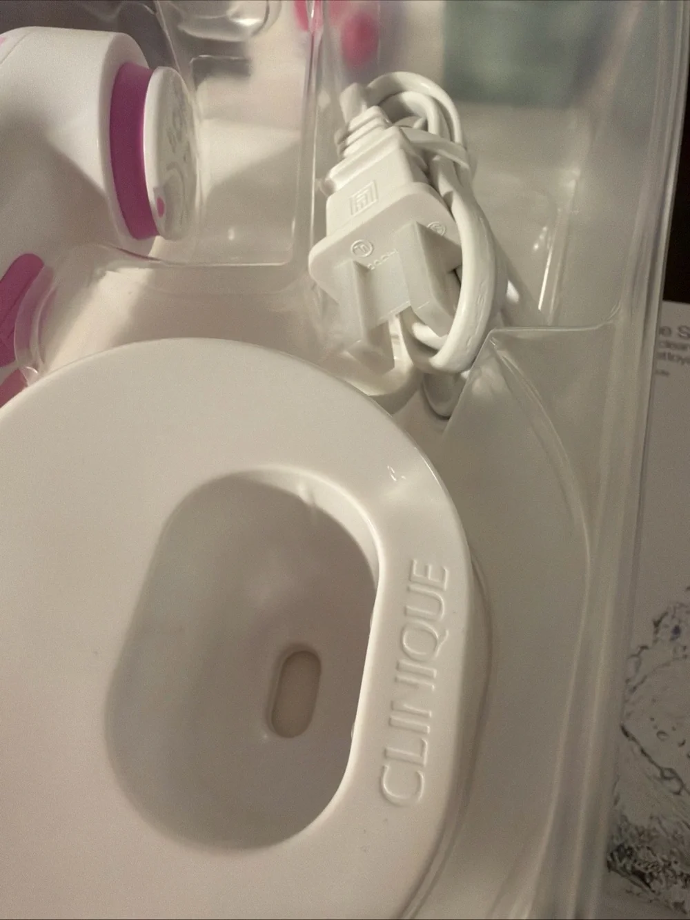 Clinique Sonic System Purifying Cleansing Electric Facial Brush Pink Polka Dots